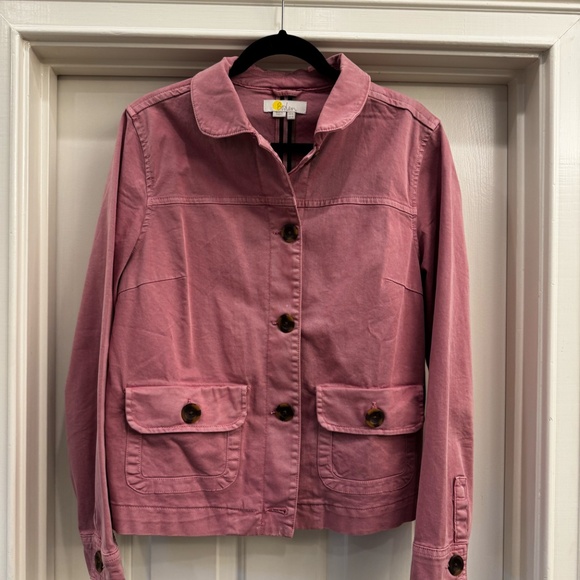 Boden Dusty Pink Jacket with Collar and Relaxed Fit - NWOT - Picture 4 of 16